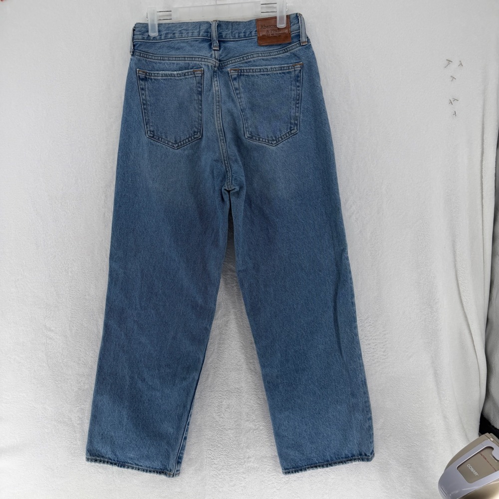Abercrombie & Fitch Baggy Authentic Rigid Denim Jeans 29x30 Medium Wash 131D0350 - Picture 3 of 11